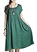 Minibee Women's Summer Solid Color Dress With Two Pockets