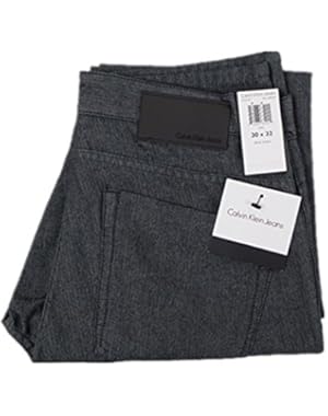 Calvin Klein Jeans Men's Herringbone 5 Pocket Slim Straight Pant