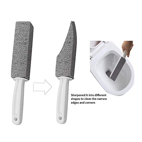 Pumice Stone Toilet Bowl Cleaner, NonScratch, Remove Stains from