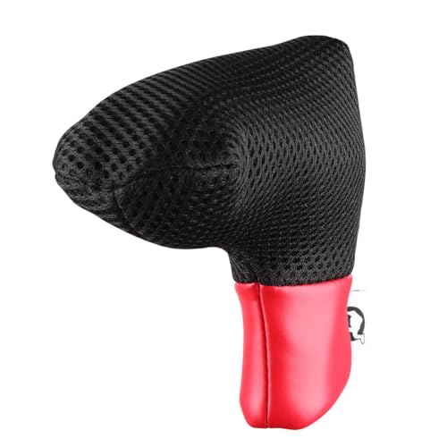Sahara Black/Red Mesh Blade Golf Putter Head Cover with Zipper Closure, Fits Mo…