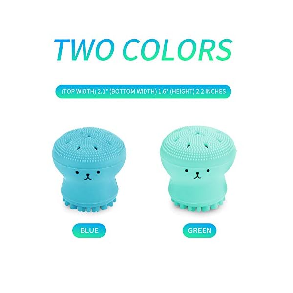 GIRO-Silicone-Octopus-Facial-Cleansing-Brush-Massager-Face-Scrubber-Deep-Pore-for-Skin-Care-Exfoliating-Massage-Handheld-Face-Brush-Manual-Facial-Cleansing-BrushesBlueGreen GIRO Silicone Octopus Facial Cleansing Brush Massager Face Scrubber Deep Pore for Skin Care Exfoliating Massage Handheld…