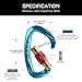 XINDA Screwgate Locking Carabiner Clip - Professional Rock Climbing Carabiner Screw Lock,Heavy Duty Carabiners for Climbing,Mountaineer,Hammock,Camping,Outdoor Equipment (5 pcs Blue)