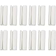 Alamic 12 Pack Bed Sheet Grippers Sheet Holders Fasteners Bed Sheet Clips Keep Sheets Snug for Mattresses with Raised Edge (White)