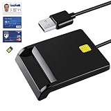 MMUSC DOD Military USB CAC Smart Card Reader, Compatible with Mac OS, Win, Black