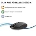 cimetech Rechargeable Wireless Mouse, 2.4G Computer Mouse Cordless Optical Mice, Slim Laptop Mouse with USB Nano Receiver, Compatible with Laptop, PC, Mac - Black