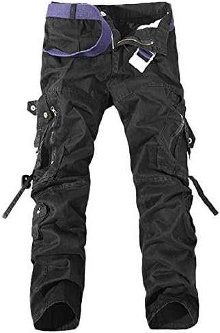 HAKUMA Men's Casual Army Cargo Camo Slim Fit Jogger Combat Work Pants