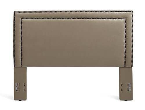Mantua Baffin Upholstered Headboard Fullqueen Taupe