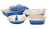 Le Creuset 6-Piece Stoneware Heritage Bakeware Set - Marseille Blue