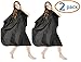 Icarus Black Nylon Hair Styling Salon Cape with Snaps, 2 Pack