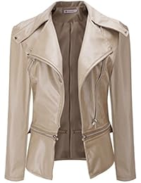 Beige leather look waterfall jacket - from River Island Clothing