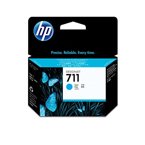HP HEWCZ130A 711 Cyan Ink Cartridge, Cyan