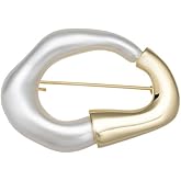 Irregular Geometric Brooch Pins for Women Men Dainty Design Metal Gold-Tone Plated Statement Simple Hollow Collar Lapel Badges Banquet Corsaries Exquisite Suit Dress Accessories Chic Jewelry Graduation