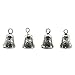 IDS Pack of 20 Antique Silver Tone Jingle Bell Charms Pendants for Jewelry Making