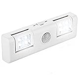 Wireless Motion Sensor Light, 8 LED Stick On Lightcontrol Night Light Battery Operated Step Light for Cabinet Drawer Staircase Workshop Basement Garage (1 Pack)