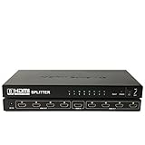 HDMI Splitter 1 in 8 out Movcle® Amplifier Repeater Full HD 1080P 1X8 Port Box Hub with US Adapter v1.4 Powered Certified for 3D Support