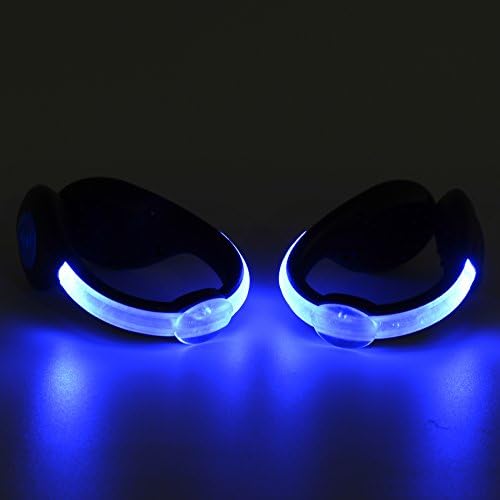 SPEED Multifunctional Running Shoe Clips, USB Rechargeable Outdoor Sports Necessity, Waterproof LED Luminous Safety Equipment, 60 Hours of Electricity (1 Pair) (Blue)
