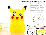 iPhone SE Pikachu 3D Case, Cute Cartoon soft Silicone Case Cover For iPhone 5/5C/5S/5SE (Pikachu)
