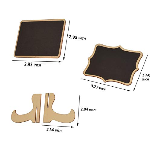 Mini Chalkboard Signs,20 Pack Small Blackboard Sign with Support Easels Wood Little Chalkboard for Message Board SignsÂ and Weddings, Birthday Parties, Table Numbers