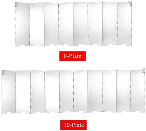 Taco Mocho Gas Stove Wind Shield Screens Outdoor Camping Stoves Ultra-Light 8/10 Plates Foldable Cooker Burner Aluminum Windshield