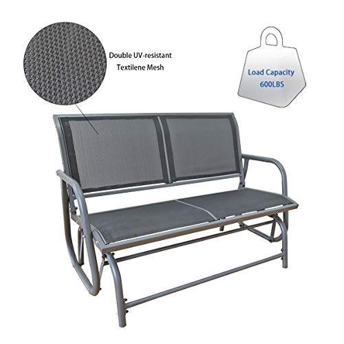 image for Yardeen Outdoor Swing Glider Chair Patio Loveseat Rocking Bench Seatin