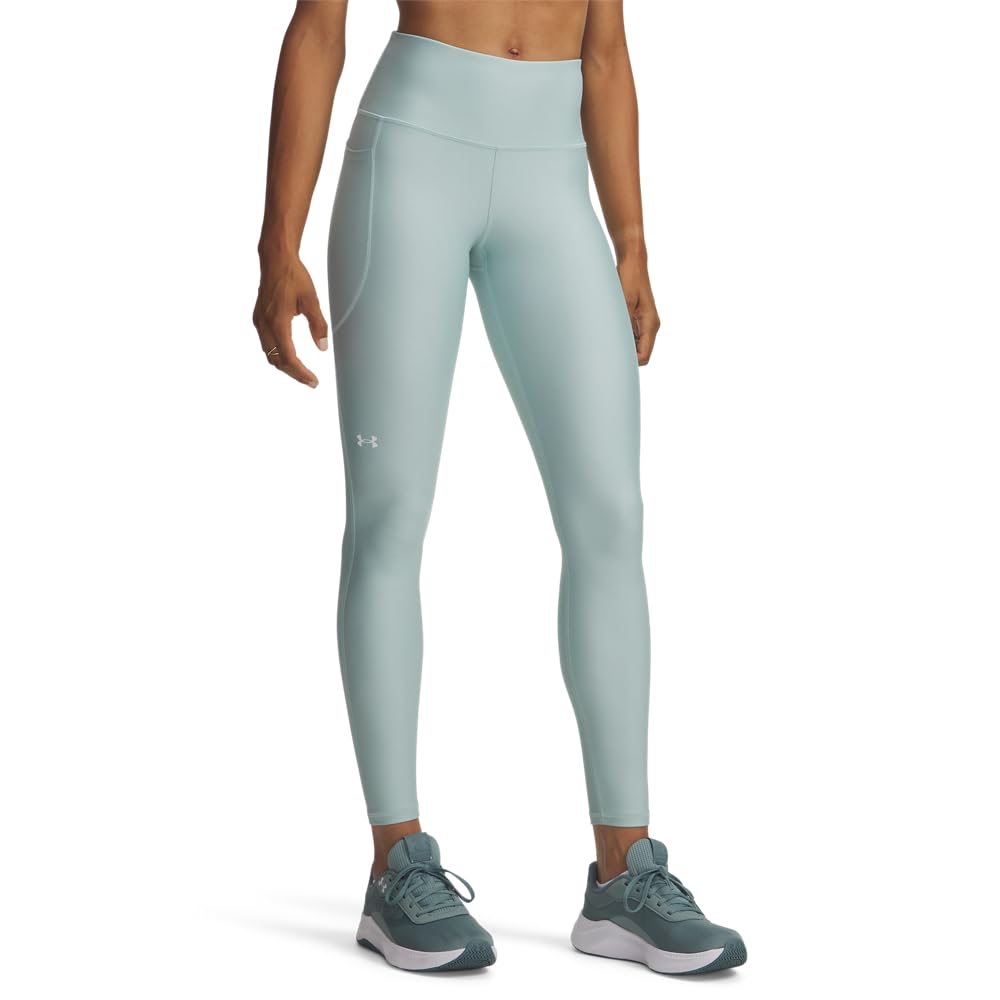 Under Armour Women's Tech High Rise Leggings, (477) Enamel Blue / / White, Large Tall Image