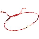 Zoe Chicco Women's 14k Midi Bitty Cross Cord Bracelet, Gold, One Size