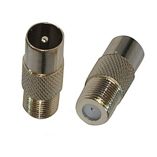 TV Aerial Connector 2 Pack TV Aerial Coaxial Cable FConnectors Adaptor