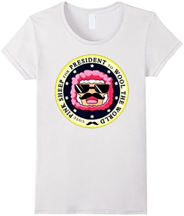 Women's High Quality  Presidential Pink Sheep T-Shirt - Original Small White