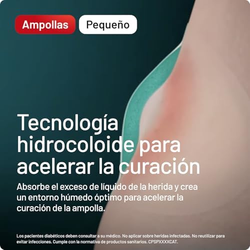 Ampolas pequenas, curativos hidrocoloides para os pés, Pack 6 unidades
