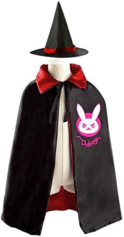DBT D.VA Overwatch Logo Childrens' Halloween Costume Wizard Witch Cloak Cape Robe and Hat