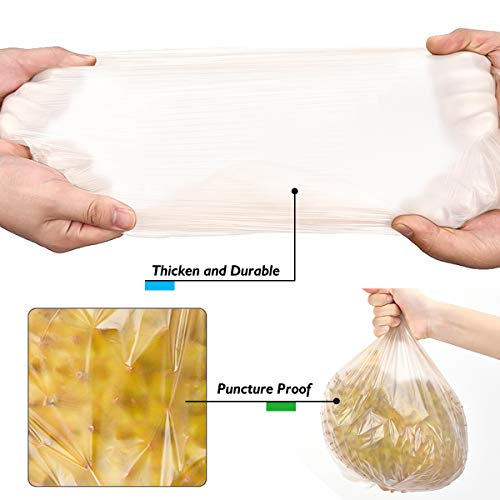 Small Clear Trash Bags, 4 Gallon Small Garbage Bags 150 Counts Small Trash Bags Thicken Material Small Wastebasket Bags Small Size 15-Liters Trash Liners For Office, Home, Bathroom, Kitchen