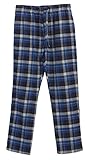 Gioberti Mens Flannel Pajama Pants, Elastic Waist