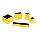 Vlando VPACK Office Desk Organizer - Leatherette 5-Compartment Desktop Stationery Storage Box Pen Holder (Canary Yellow)
