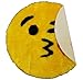 Walk on Me Emoji Rug - Soft and Cute - Made in France - Emoji Mat fit for Any Room - Dorm Bed Bathroom Kids Room Emojis (Kiss)