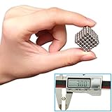 Jewelvwatchro Magnetic Fidget Toy with 216pcs Rollable Magnets Fidget Toys for Anxiety Stress Helps Focusing Magnetic Blocks Sculpture Toys Decoration Bright Silver