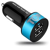 Car Charger TopG Smart Mini 3.4A High Output 2-Port Rapid USB Car Charger with SmartIC Technology - Retail Packaging - Blue