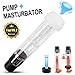 Rechargeable Penis Pump ED Vacuum Pump with 4 Suction Power for Mens Sexual Enhancement, PALOQUETH 2 in 1 Erection Pump with Male Masturbation Sleeve for Oral Sex, 12.3 inch