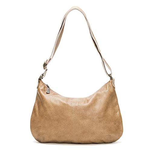 Tan Leather Hobo Crossbody Bag Handmade Products