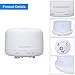 Excelvan 500ML Oil Aroma Diffuser Ultrasonic Cool Mist Humidifier LED Color Changing Lamp Light Ionizer Waterless-Auto Shut off White