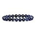 Justinstones Natural Blue Sodalite Gemstone 8mm Round Beads Stretch Bracelet 7 Inch Unisex