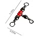 Sougayilang 3 Way Barrel Swivel Fishing Swivel Tangle Fishing Tackle Accessories Pack of 100pcs-Style #1