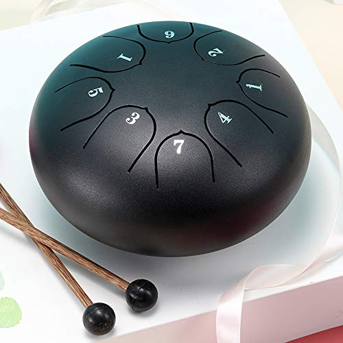 Yakuin Tongue Drum 6 Inch Ethereal Rhythm Drum Percussion Hand pan Tang Drum Percussion Musical Instrument for Beginner Adult Kids