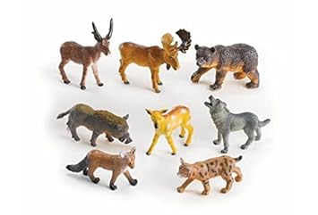 Colorations Medium Forest Animals Set of 8 - Multicolour