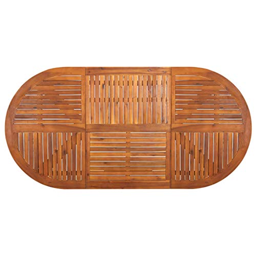 vidaXL Akazienholz Massiv Gartentisch Esstisch Holztisch Terrassentisch Balkontisch Gartenmöbel Tisch Massivholztisch… – Bild 5