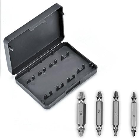 GYMAN Damaged Screw Extractor and Remover 4 Different Sizes Screw Removers Easily Remove Stripped and Damaged Screws