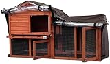 BUNNY BUSINESS GROVE Rabbit Hutch Cover Brown 147 x 53 x 84 cm view 3