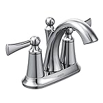 Moen 4505 Wynford Two-Handle Centerset High Arc Bathroom Faucet, Chrome