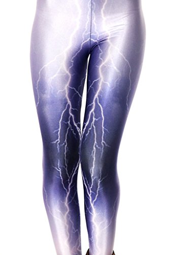 Sister Amy Women's High Waist Geometric Leggings - Thick Elastic Ankle Tights, Polyester Spandex, One Size
