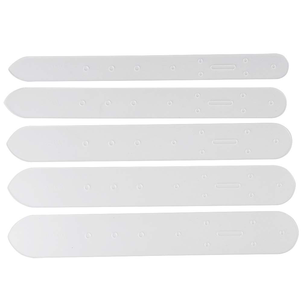 FTVOGUE 5pcs Translucent Belts Leather Template Positioning Punch Template for Belt Watch Strap