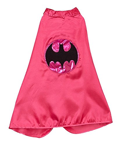 Girls Hot Pink & Black Bat Cape